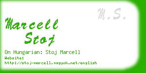marcell stoj business card